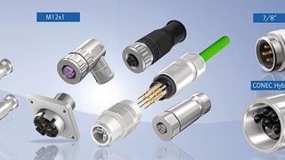 Feldkonfektionierbare Steckverbinder M8x1, M12x1, 7/8”, Conec Hybrid. (Conec)