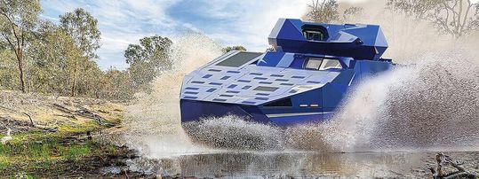 Der Genesis-Prototyp: ein rein elektrisch fahrender 8x8-Radpanzer mit 1.860 PS.(Bild:  FFG)