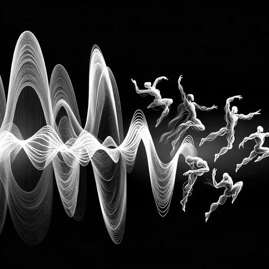Abstract representation of the brain converting sound stimuli into movements(Source:  Hedi Young)