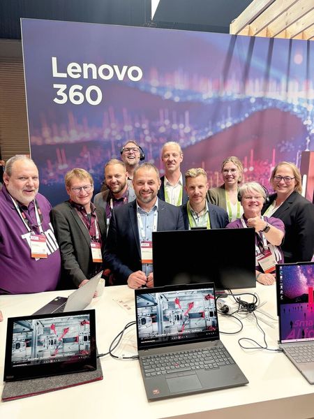 Das hochmotivierte Lenovo-Team rund um Matthias Kaelberer (m.) ist richtig stolz auf das Lenovo-360-Partnerprogramm. (Bild: Vogel IT-Medien GmbH)