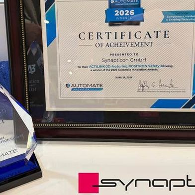 Synapticon gewinnt A3 Innovation Award und bringt Humanoiden das sichere Fallen bei. (Bild: Synapticon)