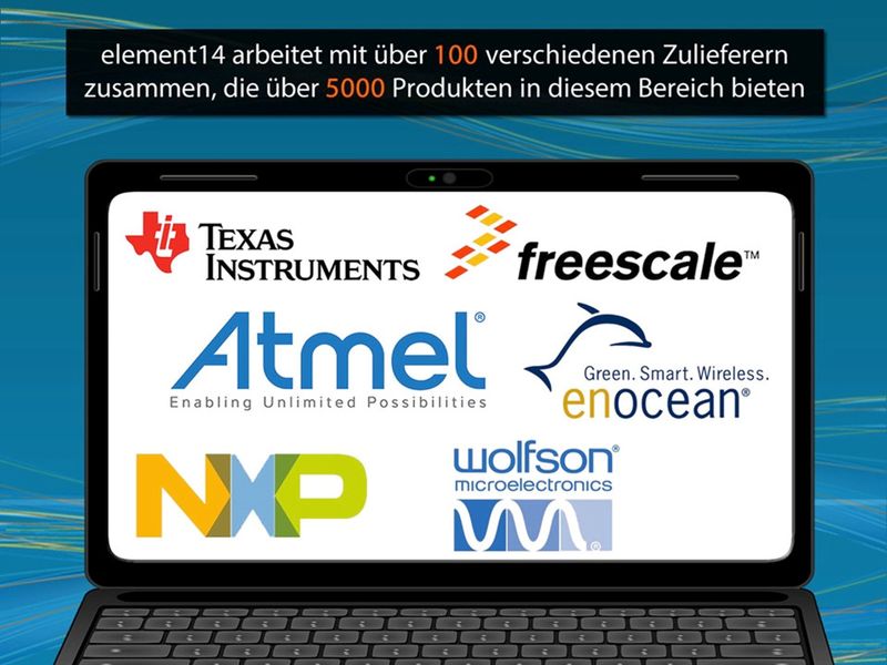 `Die Geschichte des Entwicklungskits´von element14: element14, Zulieferer (Bild: element14)