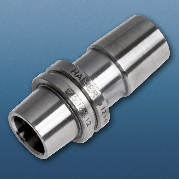 Beim Spannen kleiner Fräswerkzeuge bietet sich das Haimer „Mini Shrink“ in HSK-E25 an (Bild: Haimer)