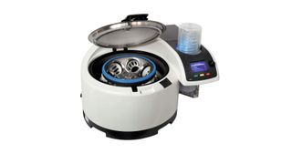 Abb.1: Der Genevac-Rocket-Verdampfer, mit dem Lösungsmittel entfernt wurden. (Bild: Genevac)