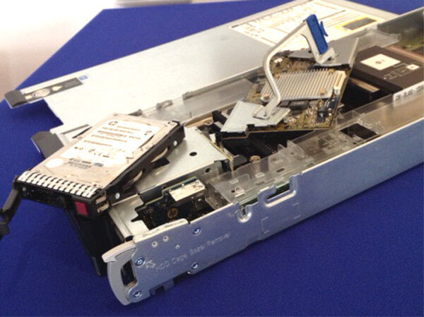 Bild 5: Ein Blade von HP mit den neuen Xeon-Prozessoren E5-2600 v3 oder 1600 v3 (Bild: Ostler)