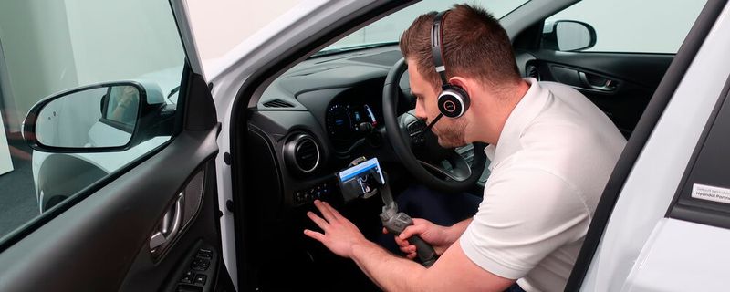 Im Innenraum kommt die bewegliche Kamera zum Einsatz.(Bild:  Viktoria Hahn / »kfz-betrieb«)