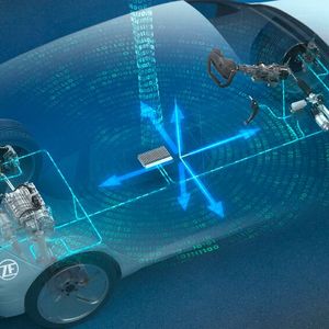 Als ZF-Weltpremiere wurde auch die Steer-by-Wire-Technik für Pkw vorgestellt.(Bild:  ZF Group)