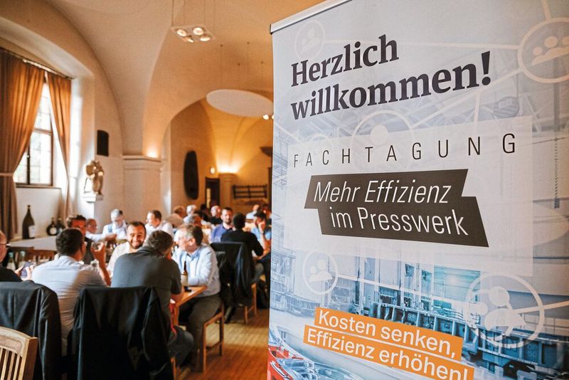 Impressionen der 4. Fachtagung „Mehr Effizienz im Presswerk“ am 15. Juni 2023 in Würzburg. (Bild: VCG/Stefan Bausewein)