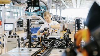 Montage des VW-Stromers ID 3 in Dresden. (Volkswagen)