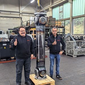 Geschäftsführer Jochen Helfrich (re.) und Konstruktionsleiter Matthias Trabert (li.).(Bild:  Ringspann Kempf)