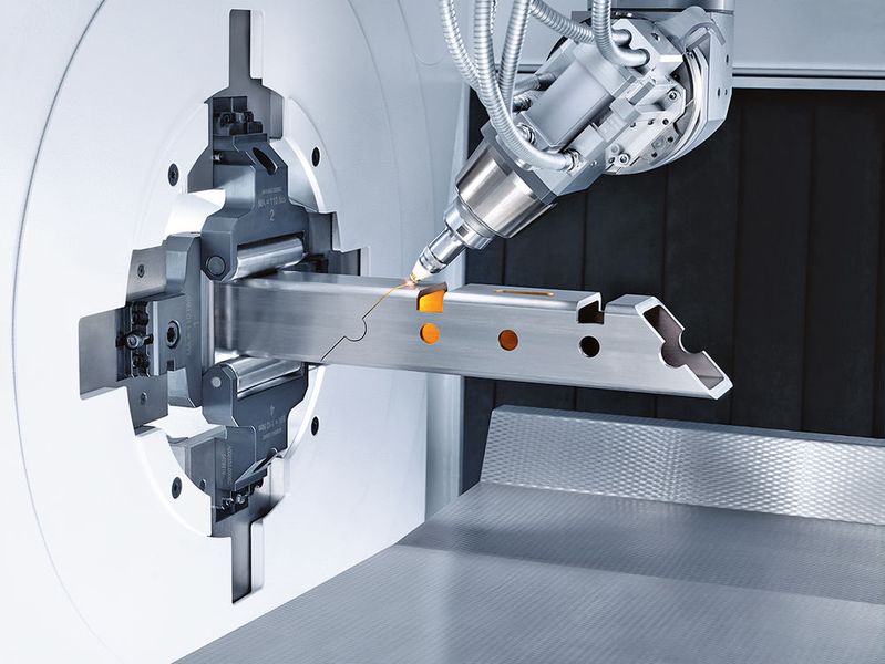 Das Schrägschneiden von Rohren mit dem Laser hat sich bei Trumpf als ungeahnter Verkaufsschlager entpuppt. (Bild: Trumpf)