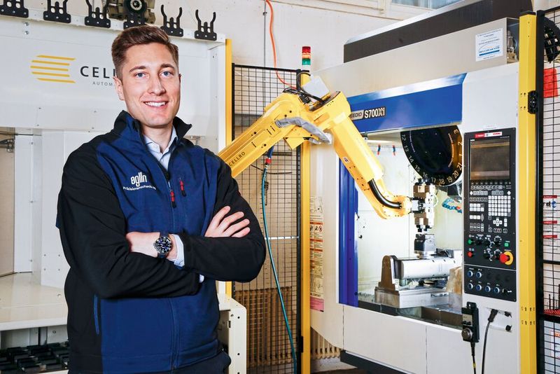 «Wir bieten unserer anspruchsvollen, internationalen Kundschaft die gesamte Prozesskette im Bereich der Zerspanung: von der Konzeptionierung über die Konstruktion und Entwicklung bis hin zu den fertig produzierten Präzisions-Dreh- und Frästeilen. Sei es als Prototyp, Serienteil oder Montage-Baugruppe», Samuel Eglin, Teilhaber und Geschäftsführer Eglin Präzisionsmechanik AG. (Bild: Matthias Böhm)