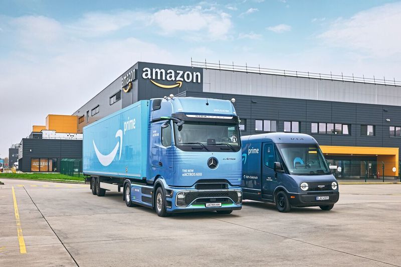 200 vollelektrische eActros 600 kommen bei Amazon im Einsatz. (Amazon)