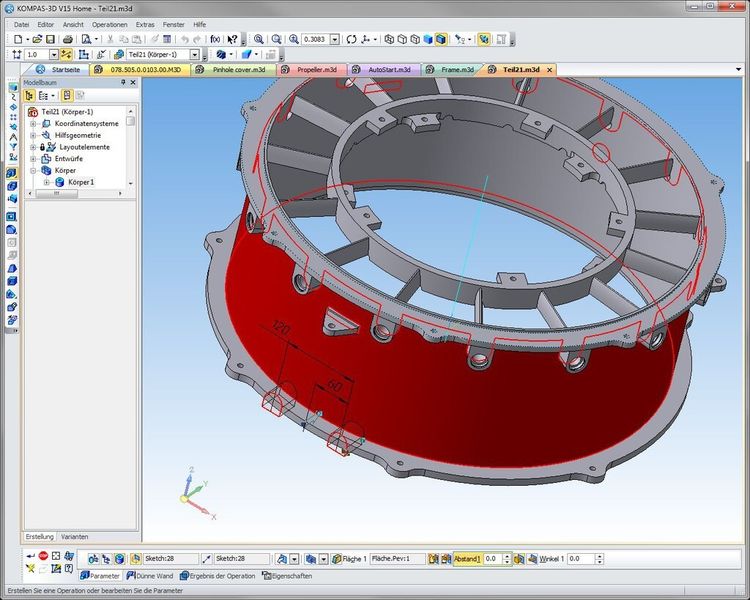 Objekte und Baugruppen lassen sich bis ins Detail dreidimensional entwerfen, etwa um Design oder Funktionen mit Kunden abzustimmen. (bhv)