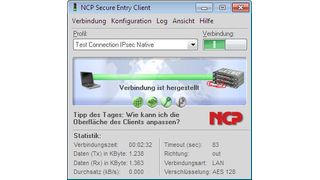 Der Secure Entry VPN Client von NCP unterstützt in Version 9.3 jetzt Mobile Broadband, IKEv2 und kommt mit neuer Firewall GUI und Seamless Roaming. (Archiv: Vogel Business Media)