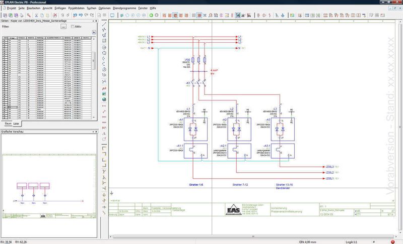 Typischer Schaltplan in Eplan Electric P8:  Vorteilhaft - die integrative Kopplung zur Fluidtechnik auf Basis der durchgängigen Plattform. (Archiv: Vogel Business Media)