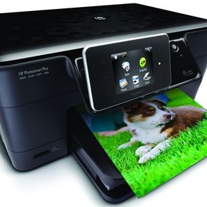 Der HP Photosmart Plus e-AiO ist mit einem acht Zentimeter großen LCD-Farbdisplay, dem sogenannten Touchsmart-Panel, ausgestattet.