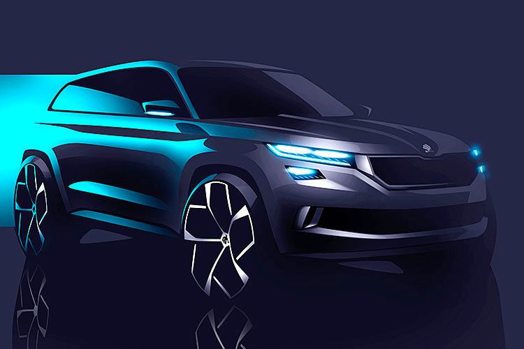 Zunächst hatten die Tschechen aber nur eine Skizze des „Vision S“ gezeigt. (Foto: Skoda)