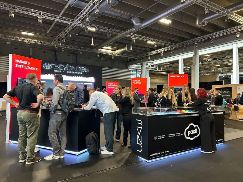 Viel Interesse herrschte auch am eigenen Pax8-Stand.  (Bild: Vogel IT-Medien)