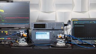 Bild 2: Der Messaufbau des Channel Soundings im D-Band. (Bild: Keysight Technologies)