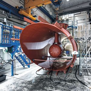 Brunvoll manufactures, among other things, such low-noise transverse thruster systems (Low Noise Tunnel Thrusters) with a noise reduction of up to 15 decibels.(Image: DMG Mori/Brunvoll)