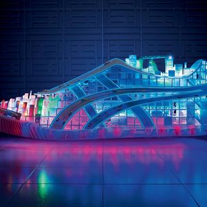 Für Onitsuka Tiger, eine ASICS Marke, hat FOC den Electric Light Shoe entworfen. Das Key Visual für die Global Electric Tiger Land Kampagne stattet auch die Onitsuka Tiger Flagship Stores rund um die Welt aus. 