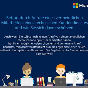 Infografik zu den Betrugsfällen durch angebliche Microsoft-Mitarbeiter.