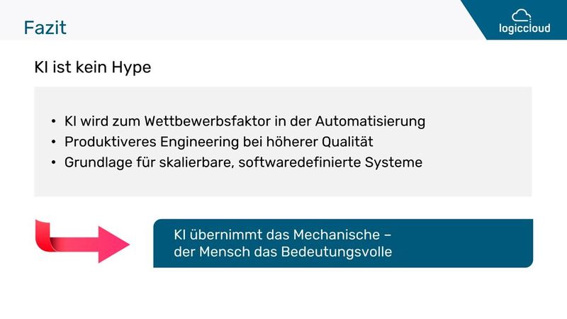 Wettbewerbsfaktor KI: Der Einsatz von künstlicher Intelligenz ist kein Hype, sondern die Grundlage für skalierbare, softwaredefinierte Systeme und produktiveres Engineering. (Bild: logiccloud)