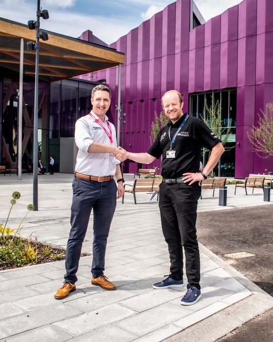 Thomas Goldthorpe from Productive Machines on the left and Richard Millar from NMIS Thomas Goldthorpe from Productive Machines on the left and Richard Millar from NMIS