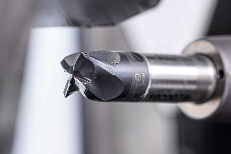 Schnitt Zwei übernimmt ein Horn-Wechselkopffräser des Typs DGH. (Bild: Horn/Sauermann)