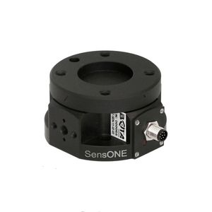 Und so schaut der neue Kraft-Moment-Sensor Sensone T5 solo aus. Er verschafft Cobots mit einer Tragkraft bis 5 Kilogramm eine Sensibilität von 0,05 Newton pro 0,00 Newtonmetern. Seine Vorgänger übertreffe er so mit drei- bis fünfmal feineren Empfindlichkeit.(Bild:  Bota Systems)
