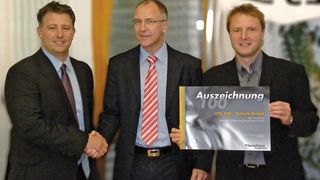 V.l.n.r.: Oliver Bogner (CTK), Christof Stech (Autoform Engineering) und Markus Hafner (CTK).  (Bild: Autoform)