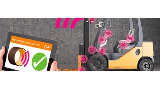 Außen hart, innen smart – so kommt das weltweit erste intelligente Polymer-Gleitlager aus dem Hause Igus daher. (Igus)