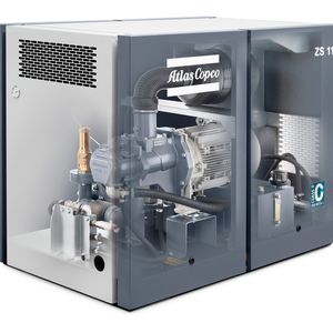 Schraubengebläse des Typs ZS 11: Im Gegensatz zu den bisher üblichen Drehkolbengebläsen arbeiten die ZS-Gebläse von Atlas Copco mit ihren Schraubenelementen nach dem Prinzip der inneren Verdichtung. Das steigert die Energieeffizienz und vermeidet Pulsationen – die Prozesssicherheit steigt. Sie liefern bis zu 1200 mbar Druck.(Bilder:  Atlas Copco)