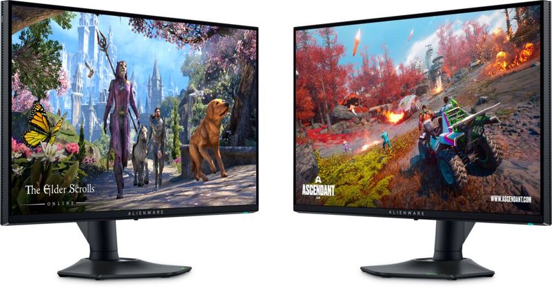 Mit dem Alienware AW2725QF bekommt der Gamer quasi zwei Monitore in einem: Ein 4K-Display mit 180 Hz Bildwiederholrate, der auch feinste Details klar anzeigt und einen 360-Hz-Full-HD-Monitor für schnelle Shooter, bei denen es auf eine hohe Bildwiederholrate ankommt. (Bild: Dell)