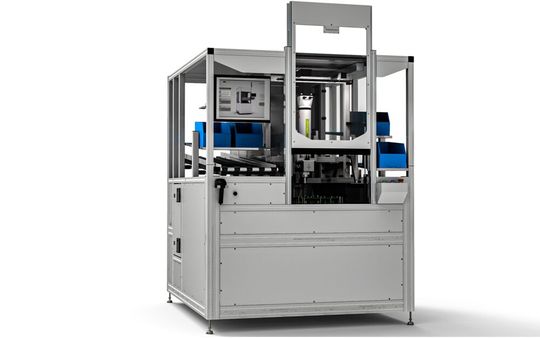 Die Disionic Press ist für das vollautomatisierte Einpressen von Bauteilen auf Platinen. Die Disionic Press ist für das vollautomatisierte Einpressen von Bauteilen auf Platinen.