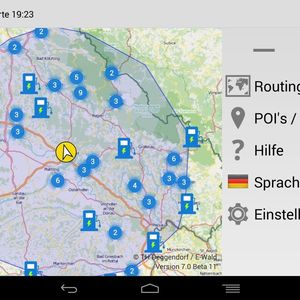 Das Bild zeigt die Tablettdarstellung der neuen InCar App.