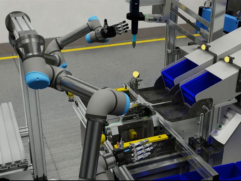 Simulieren, validieren, einsetzen: Auf der Nvidia GTC zeigten Schunk und Schaeffler Möglichkeiten der Simulation im Nvidia Omniverse. (Bild: Schunk)