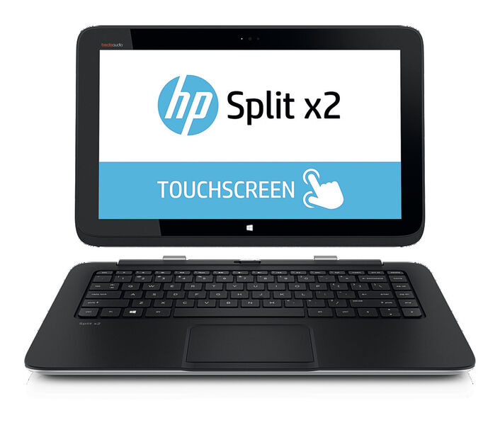 Das Split 13 x2 ist das günstigere der beiden 13,3-Zoll-Hybrid-Tablets von HP. Sein Display liefert nur 1.366 x 768 Bildpunkte. (Bild:HP)