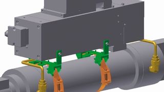 Bild 1: Der hydraulische Kompaktantrieb setzt an, wenn die Zentralhydraulik an wirtschaftliche Grenzen stößt. Er wird – herstellerunabhängig – mit Hydraulikzylinder geliefert und kann in jeder Einbaulage verwendet werden. (Bild: EMG)