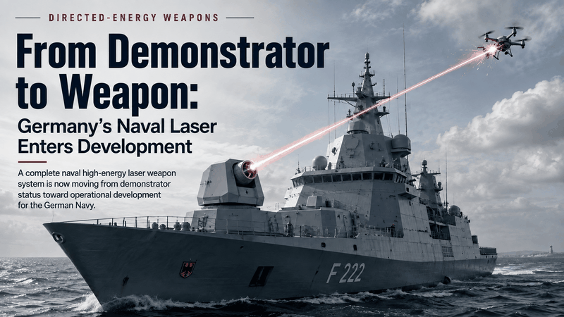 Germany is moving from a naval laser demonstrator towards an operational high-energy laser weapon system. (Source:  KI-generiert / Gemini)