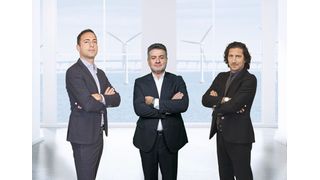 Andrea Comparin, Rafael Soto und Diego Morbini von der Windturm Division der Faccin-Gruppe.
 (Faccin)