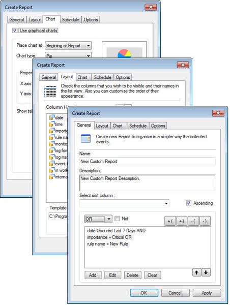 Beutzerdefinierte Berichtsfilter. (Bild: GFI Software)