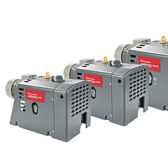 Als Ergänzung zu den Nedc 300-Pumpen vervollständigt Edwards Vacuum mit den Nedc 65-150-Modellen sein Angebot an robusten trockenen Klauen-Vakuumpumpen für die unteren Saugvermögensklassen. (Bild:  Edwards Vacuum)