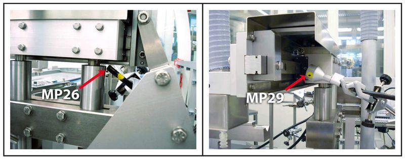 Beispielhaft:  Messpunkte MP26 und MP29 am Pick and Place Handling. Quelle: Prüfbericht, Report-Nr.: IM 0811-467 (Archiv: Vogel Business Media)