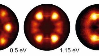 Experimentell bestimmte Orbitale von Bisanthene bei verschiedenen Energien (Forschungszentrum Jülich / Serguei Soubatch)