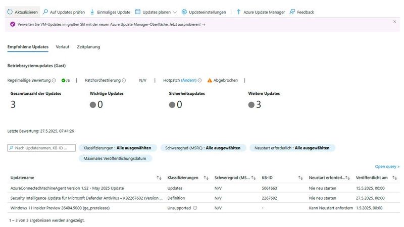 Anzeigen der Updates, die für einen Server fehlen. (Bild: Joos)