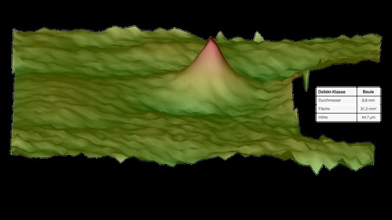 Die Bewertung erfolgt objektiv über 3D-Merkmale wie Höhe, Fläche und Durchmesser. (Bild: Micro-Epsilon Messtechnik GmbH & Co. KG)