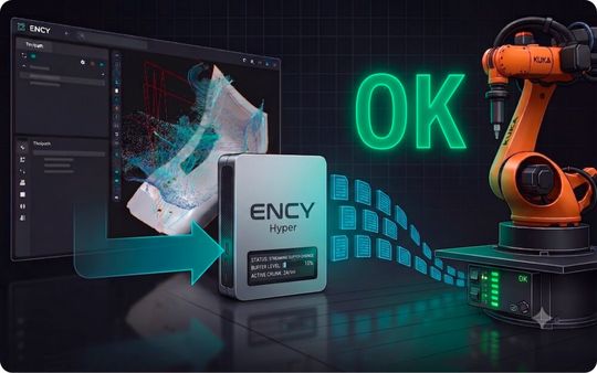 A new Kuka driver in Ency Hyper streams large CAM toolpaths to the robot controller in small sections during operation, enabling complex robotic milling without path simplification, manual program splitting or controller upgrades.(Source:  Ency)