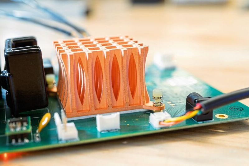 Kupfer ist mit seiner Leitfähigkeit selbstverständlich für die Elektronikindustrie interessant. (© Markforged)